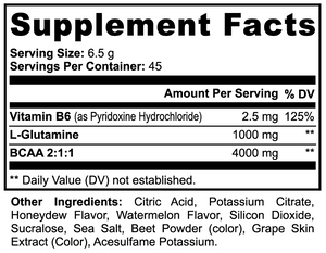 BCAA Recovery Powder (Honeydew/Watermelon)